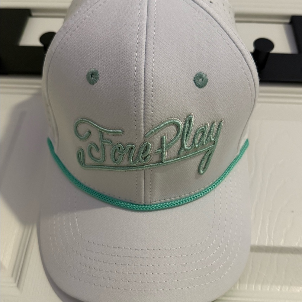 Barstool Sports White & Mint Green "Fore Play" Golf Cap – Adjustable